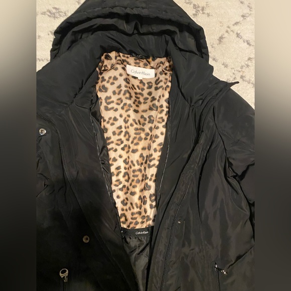 Calvin Klein black puffer down jacket size large - Picture 2 of 11